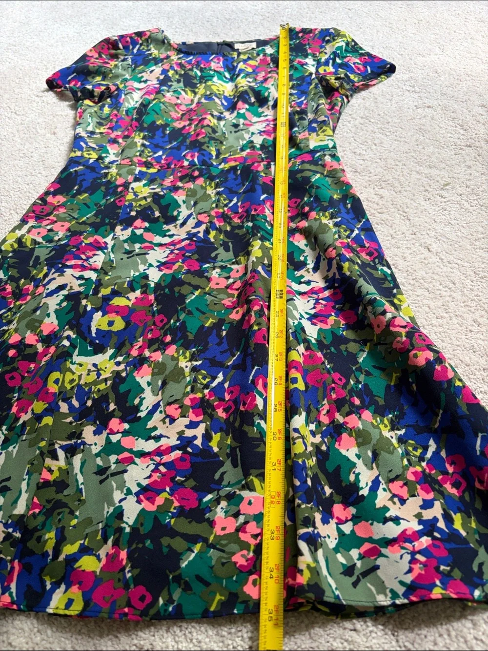 J. Crew Floral Fit-and-Flare Dress in Multi-Color